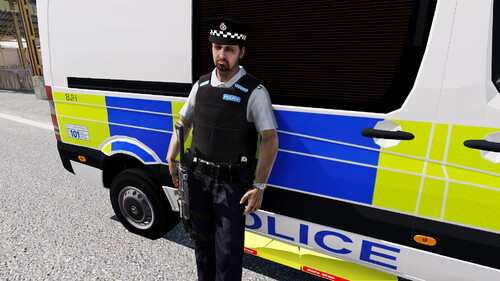 Armed british officer