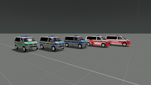 Volkswagen T5 in mehreren Variationen
