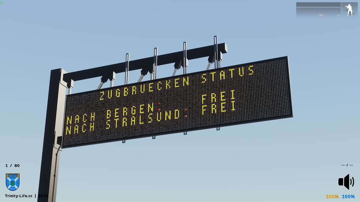Hinweisschild auf der Autobahn